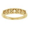 Family Ring Mounting in 18 Karat Yellow Gold for Round Stone, 4.24 grams