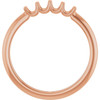 Family Ring Mounting in 18 Karat Rose Gold for Round Stone, 2.86 grams