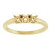 Family Ring Mounting in 18 Karat Yellow Gold for Round Stone, 3.1 grams
