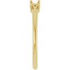 Family Ring Mounting in 18 Karat Yellow Gold for Round Stone, 3.1 grams