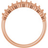 Family Ring Mounting in 18 Karat Rose Gold for Round Stone, 4.34 grams