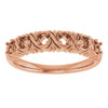Family Ring Mounting in 10 Karat Rose Gold for Round Stone, 3.18 grams
