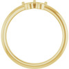 Family Ring Mounting in 10 Karat Yellow Gold for Round Stone, 1.97 grams