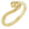 Family Bypass Ring Mounting in 18 Karat Yellow Gold for Round Stone, 2.98 grams