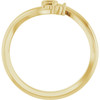 Family Bypass Ring Mounting in 18 Karat Yellow Gold for Round Stone, 2.98 grams