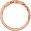 Family Floral Ring Mounting in 10 Karat Rose Gold for Round Stone, 2.81 grams