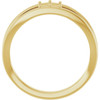 Family Negative Space Ring Mounting in 10 Karat Yellow Gold for Straight baguette Stone, 3.14 grams