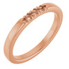 Family Stackable Ring Mounting in 18 Karat Rose Gold for Round Stone, 3.98 grams