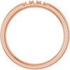 Family Stackable Ring Mounting in 18 Karat Rose Gold for Round Stone, 3.98 grams