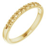 Family Stackable Ring Mounting in 10 Karat Yellow Gold for Round Stone, 2.56 grams