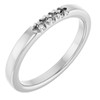 Family Stackable Ring Mounting in 18 Karat White Gold for Round Stone, 3.78 grams