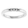 Family Stackable Ring Mounting in 18 Karat White Gold for Round Stone, 3.78 grams