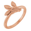 Family Floral Ring Mounting in 18 Karat Rose Gold for Round Stone, 4.12 grams