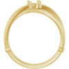 Family Ring Mounting in 18 Karat Yellow Gold for Round Stone, 6.12 grams