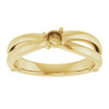 Family Ring Mounting in 18 Karat Yellow Gold for Round Stone, 6.12 grams