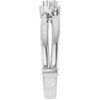 Family Ring Mounting in Platinum for Round Stone, 7.71 grams