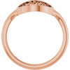 Family Tree Ring Mounting in 18 Karat Rose Gold for Round Stone, 4.22 grams