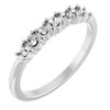 Family Stackable Ring Mounting in 10 Karat White Gold for Round Stone, 2.06 grams