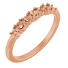 Family Stackable Ring Mounting in 18 Karat Rose Gold for Round Stone, 2.87 grams