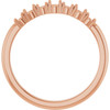 Family Stackable Ring Mounting in 18 Karat Rose Gold for Round Stone, 2.87 grams