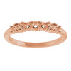 Family Stackable Ring Mounting in 18 Karat Rose Gold for Round Stone, 2.87 grams