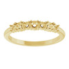Family Stackable Ring Mounting in 10 Karat Yellow Gold for Round Stone, 2.1 grams