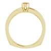 Bezel Set Solitaire Ring Mounting in 10 Karat Yellow Gold for Oval Stone, 4.55 grams