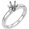 Solitaire Engagement Ring Mounting in Platinum for Round Stone, 9.28 grams
