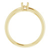 Solitaire Engagement Ring Mounting in 18 Karat Yellow Gold for Round Stone, 3.51 grams