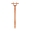 Accented Engagement Ring Mounting in 18 Karat Rose Gold for Round Stone, 3.08 grams