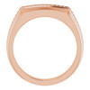 Accented Ring Mounting in 18 Karat Rose Gold for Round Stone, 9.69 grams