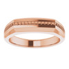 Accented Ring Mounting in 18 Karat Rose Gold for Round Stone, 9.69 grams