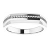 Accented Ring Mounting in 10 Karat White Gold for Round Stone, 6.91 grams