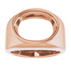 Bezel Set Ring Mounting in 10 Karat Rose Gold for Oval Stone, 19.3 grams