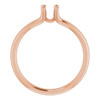 Solitaire Engagement Ring Mounting in 10 Karat Rose Gold for Round Stone, 2.63 grams