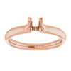 Solitaire Engagement Ring Mounting in 10 Karat Rose Gold for Round Stone, 2.63 grams