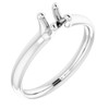 Solitaire Engagement Ring Mounting in 14 Karat White Gold for Round Stone, 2.87 grams
