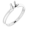 Solitaire Engagement Ring Mounting in 18 Karat White Gold for Round Stone, 3.34 grams