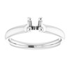 Solitaire Engagement Ring Mounting in 18 Karat White Gold for Round Stone, 3.34 grams