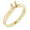Solitaire Engagement Ring Mounting in 14 Karat Yellow Gold for Round Stone, 2.93 grams