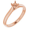 Solitaire Engagement Ring Mounting in 10 Karat Rose Gold for Round Stone, 2.77 grams
