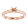 Solitaire Engagement Ring Mounting in 10 Karat Rose Gold for Round Stone, 2.77 grams