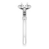 Halo Style Ring Mounting in 10 Karat White Gold for Round Stone, 2.9 grams