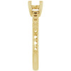 Accented Engagement Ring Mounting in 14 Karat Yellow Gold for Round Stone, 3.01 grams
