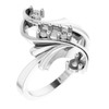 Family Freeform Ring Mounting in Platinum for Round Stone, 8.34 grams