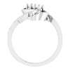 Family Freeform Ring Mounting in Platinum for Round Stone, 8.34 grams