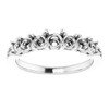 Accented Engagement Ring Mounting in 14 Karat White Gold for Round Stone, 3.04 grams