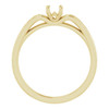 Accented Engagement Ring Mounting in 18 Karat Yellow Gold for Round Stone, 3.87 grams