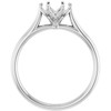 Solitaire Engagement Ring Mounting in 10 Karat White Gold for Round Stone, 2.14 grams
