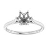 Solitaire Engagement Ring Mounting in 10 Karat White Gold for Round Stone, 2.14 grams